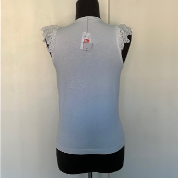 Top Shop White Ruffled top - Picture 3 of 4